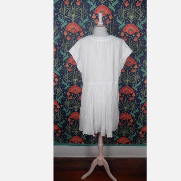 Maeve Anthropologie Juliet White Tiered A-Line Swing Dress XL - Picture 8 of 8